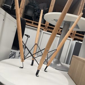 Wooden cafe style table
