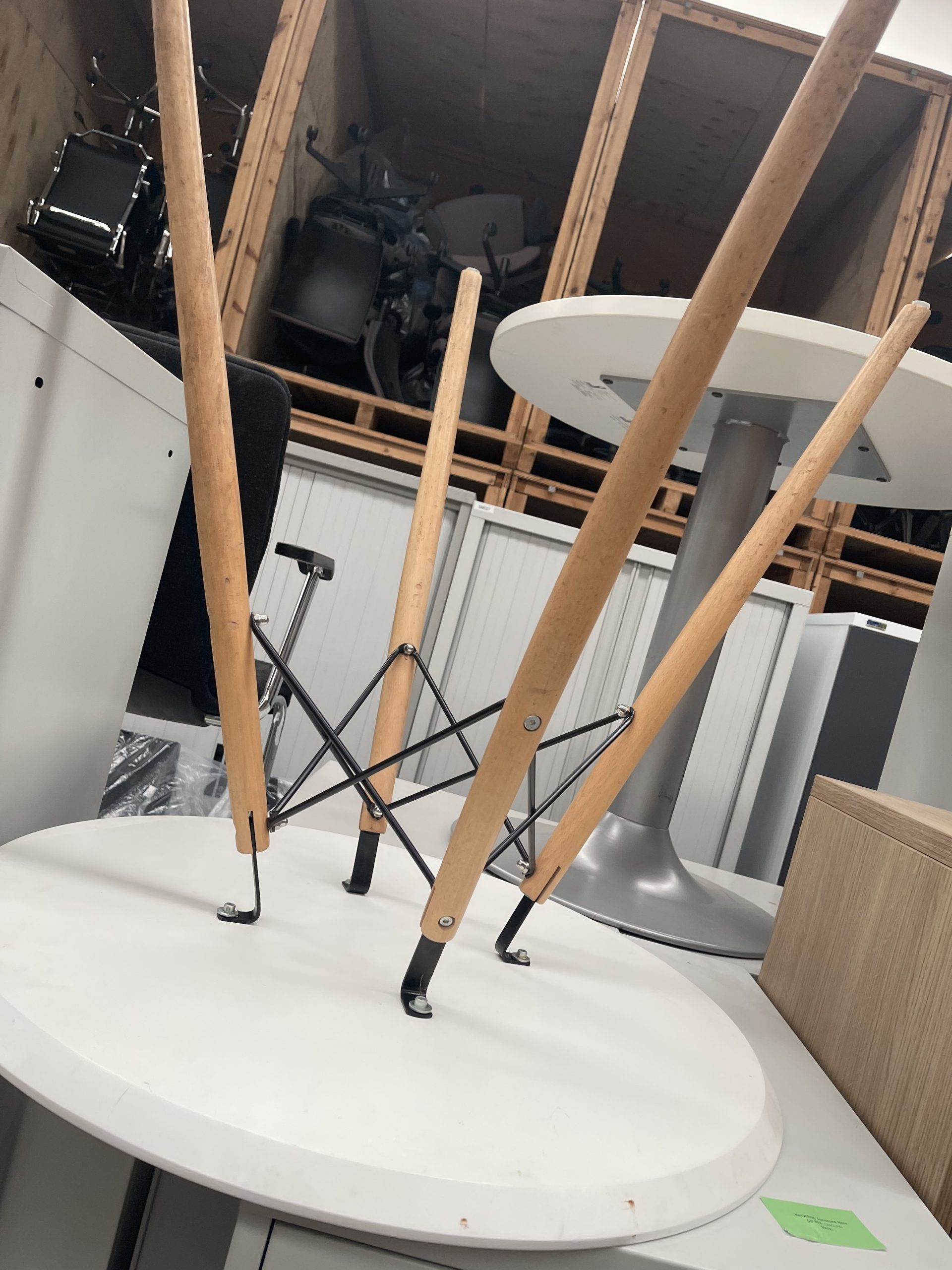Wooden cafe style table