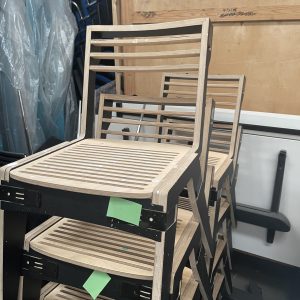 Wooden stacking chairs