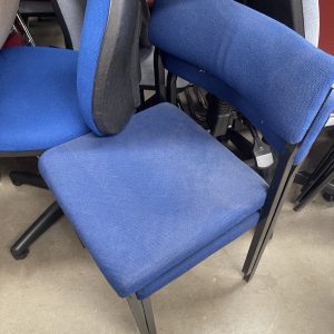 square back stacking chair x2